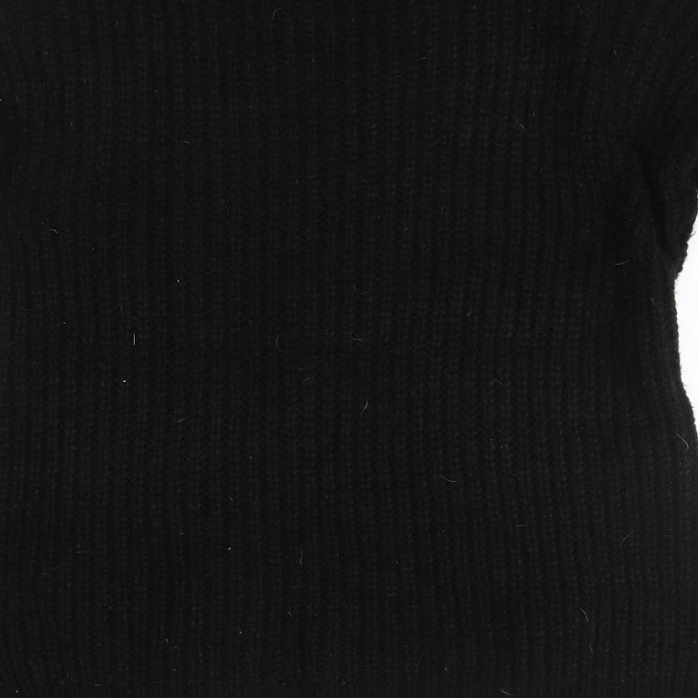Womens UK Size 8 Misspap Black Cardigan Jumper