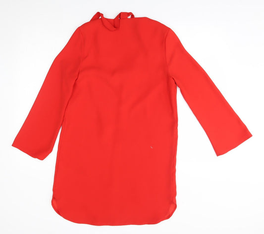 Topshop Womens Red   A-Line  Size 8  - ties on neck