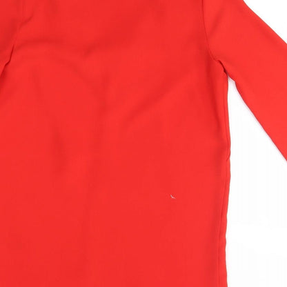 Topshop Womens Red   A-Line  Size 8  - ties on neck