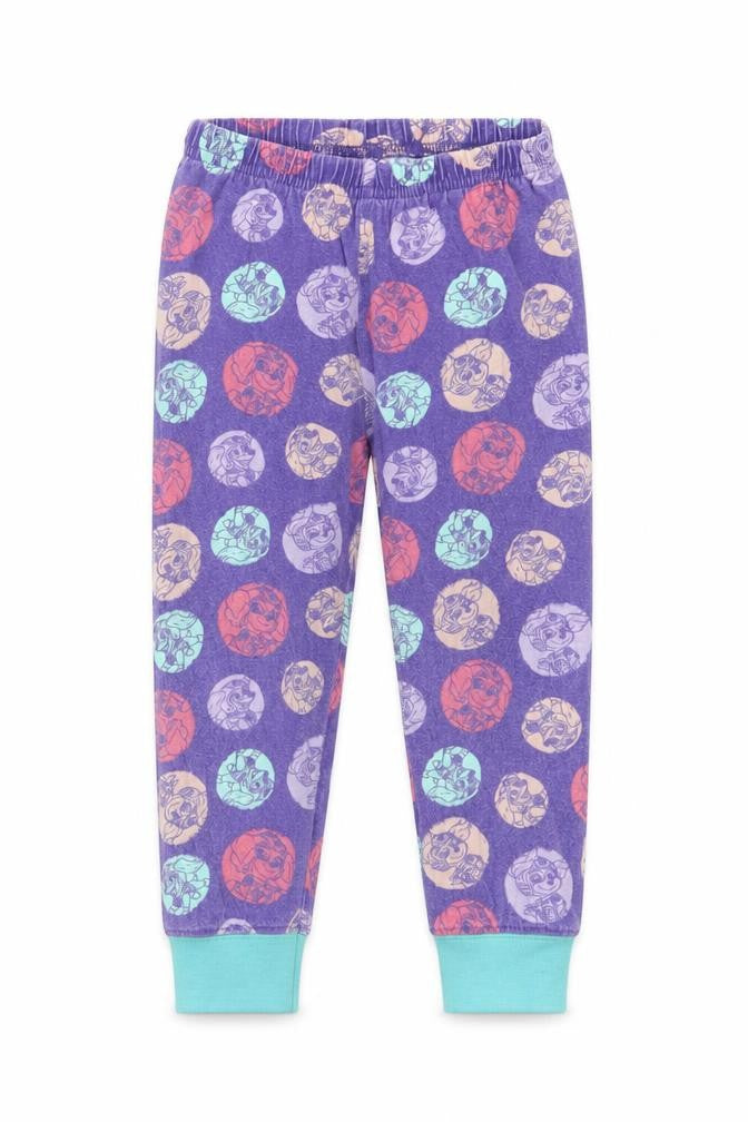 Front view of Nickelodeon girls’ purple pyjama pants, size 2-3, years
