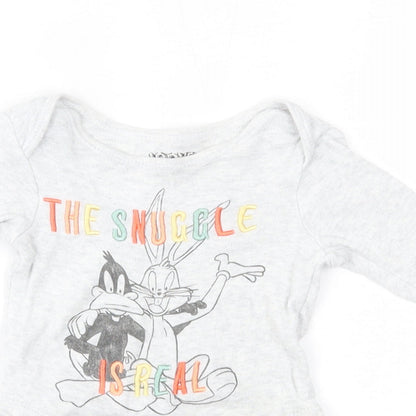 Looney Toons Baby Grey   Babygrow One-Piece Size 0-3 Months  - the snuggle is real
