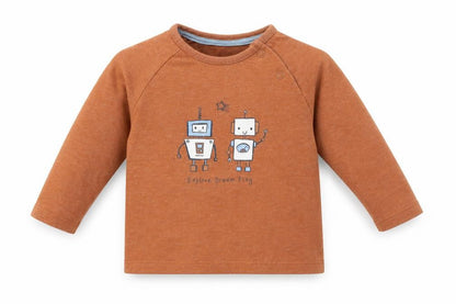 Front view of George Baby Orange Basic T-Shirt, size 12-18, Months - explore dream play