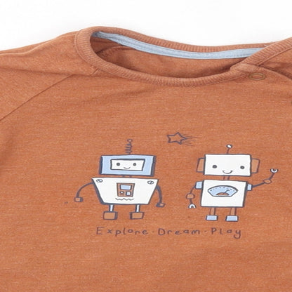 George Baby Orange   Basic T-Shirt Size 12-18 Months  - explore dream play