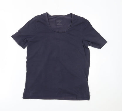 Womens UK Size 12 Bianca Blue Basic T-Shirt