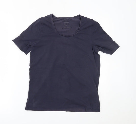 Womens UK Size 12 Bianca Blue Basic T-Shirt