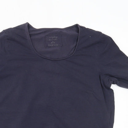 Womens UK Size 12 Bianca Blue Basic T-Shirt