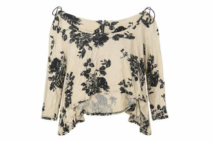 Womens UK Size 10 New Look Beige Basic Blouse