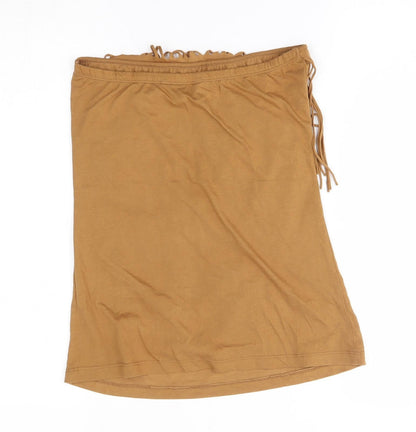 Womens UK Size 12 New Look Brown Basic Tank