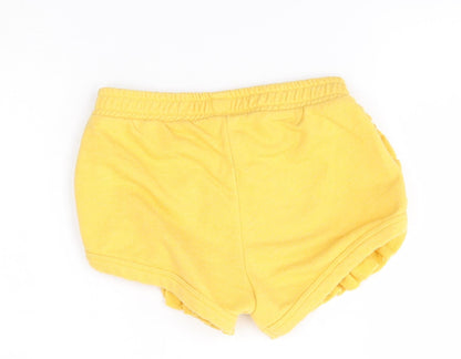 Matalan Girls Yellow   Sweat Shorts Size 5 Years