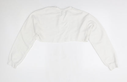 Womens UK Size S PRETTYLITTLETHING White Pullover Jumper