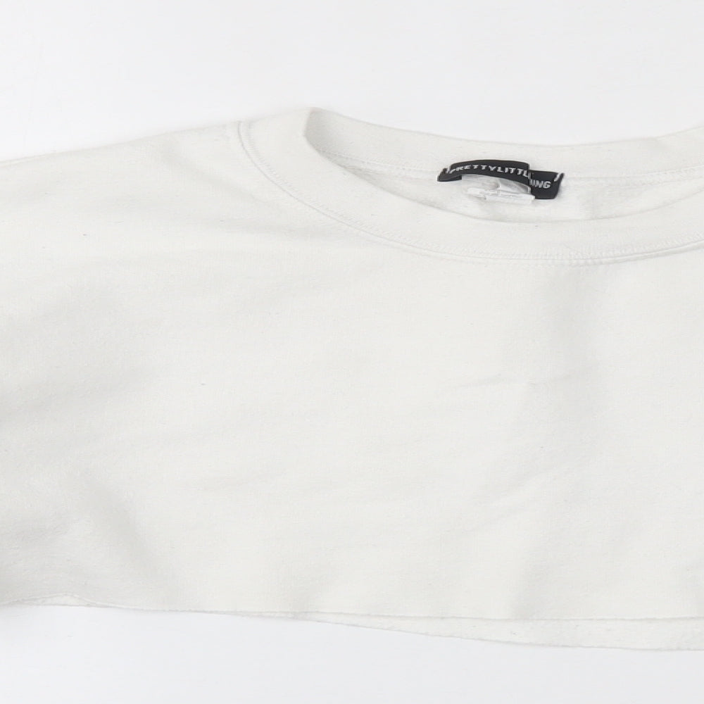 Womens UK Size S PRETTYLITTLETHING White Pullover Jumper