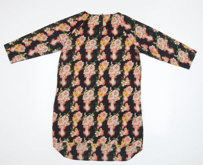 Golddigga Womens Multicoloured Floral  Pinafore/Dungaree Dress