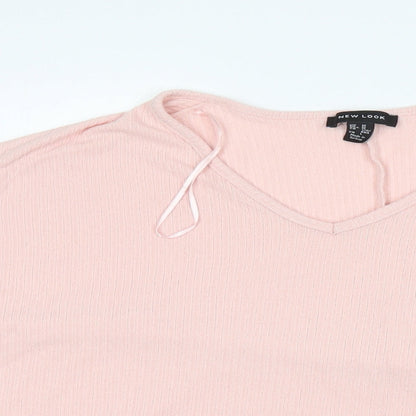 Womens UK Size M New Look Pink Basic Blouse
