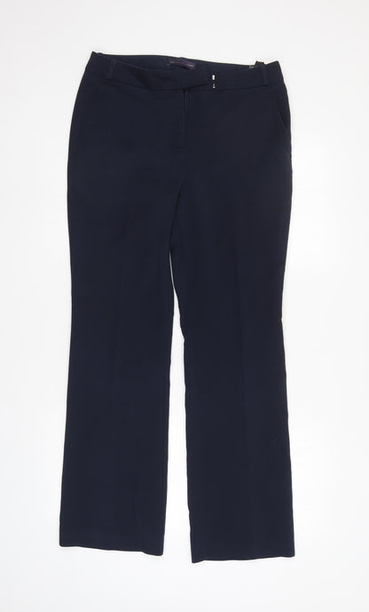 Womens UK Size 12 M&S Regular Fit  Blue Trousers