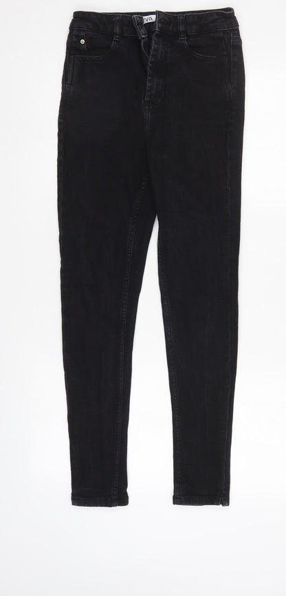 Zara Womens Black   Tapered Jeans Size 8 L28 in