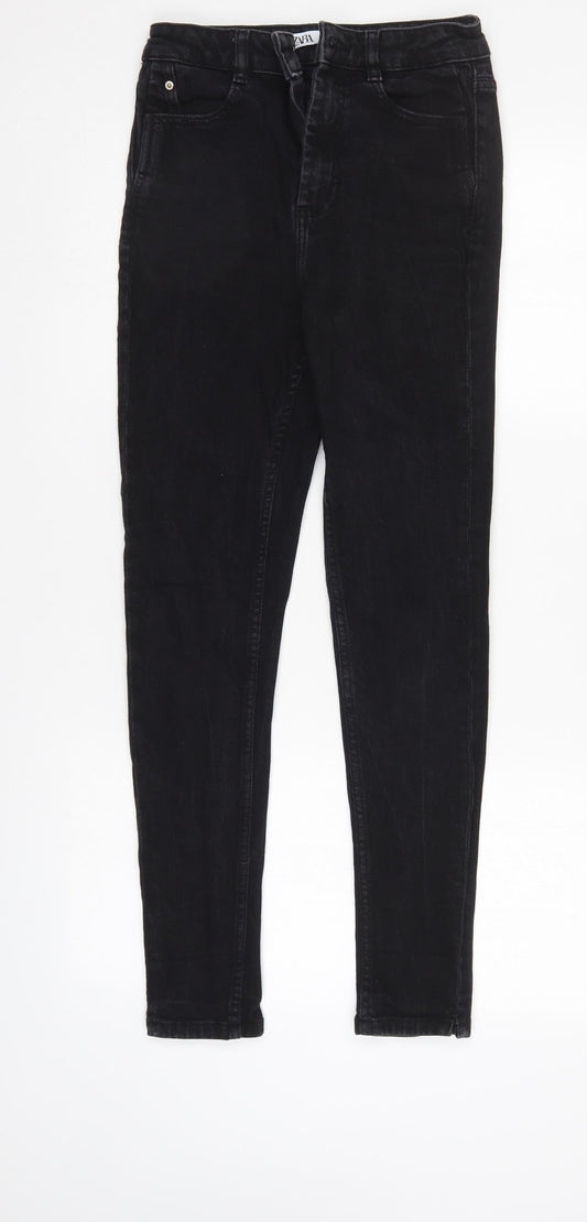 Zara Womens Black   Tapered Jeans Size 8 L28 in