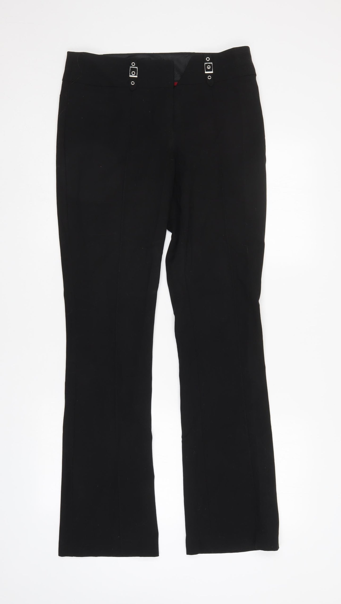 Womens UK Size 10 Next Regular Fit  Black Trousers