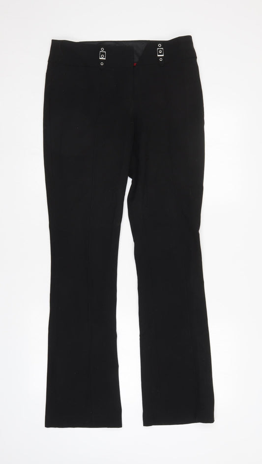 Womens UK Size 10 Next Regular Fit  Black Trousers