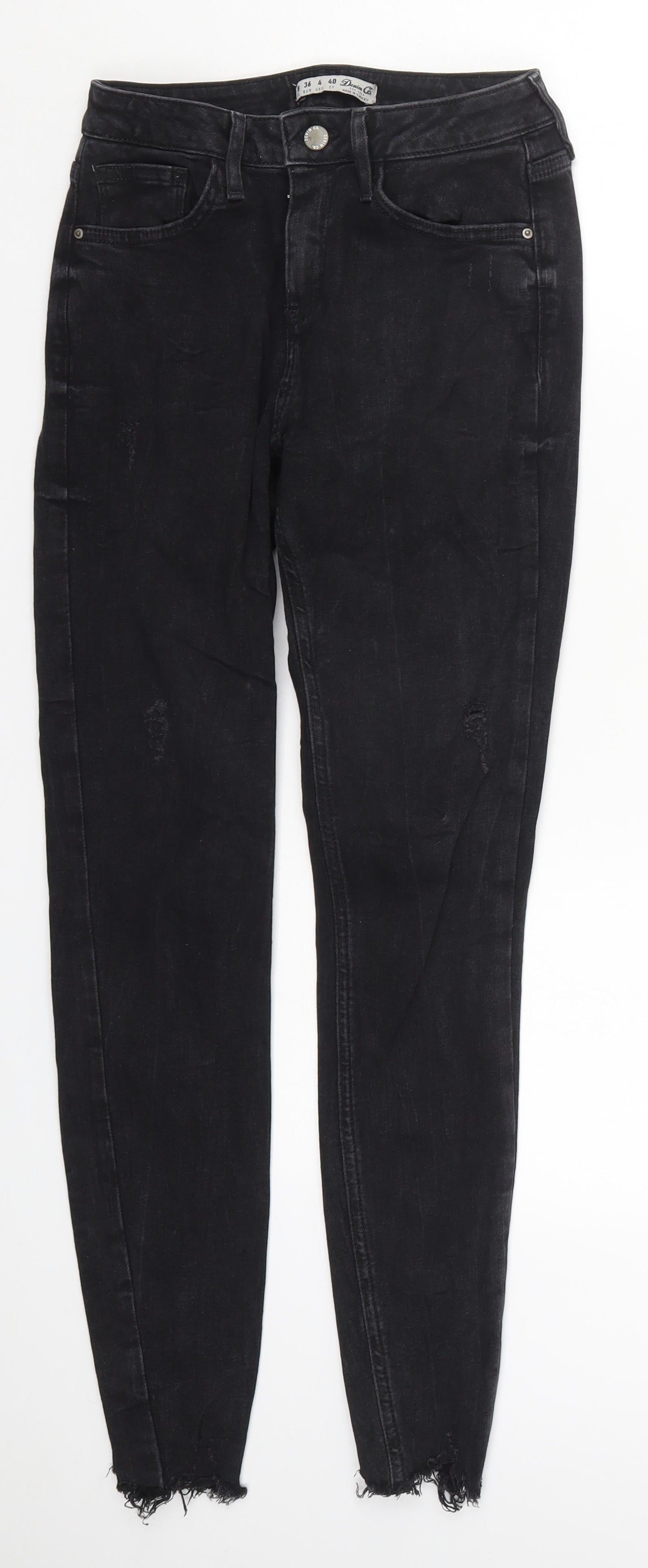 Denim Co Womens Black  Denim Skinny Jeans Size 8 L28 in