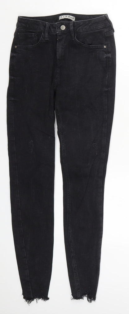 Denim Co Womens Black  Denim Skinny Jeans Size 8 L28 in
