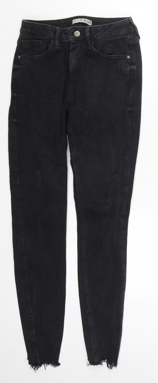 Denim Co Womens Black  Denim Skinny Jeans Size 8 L28 in