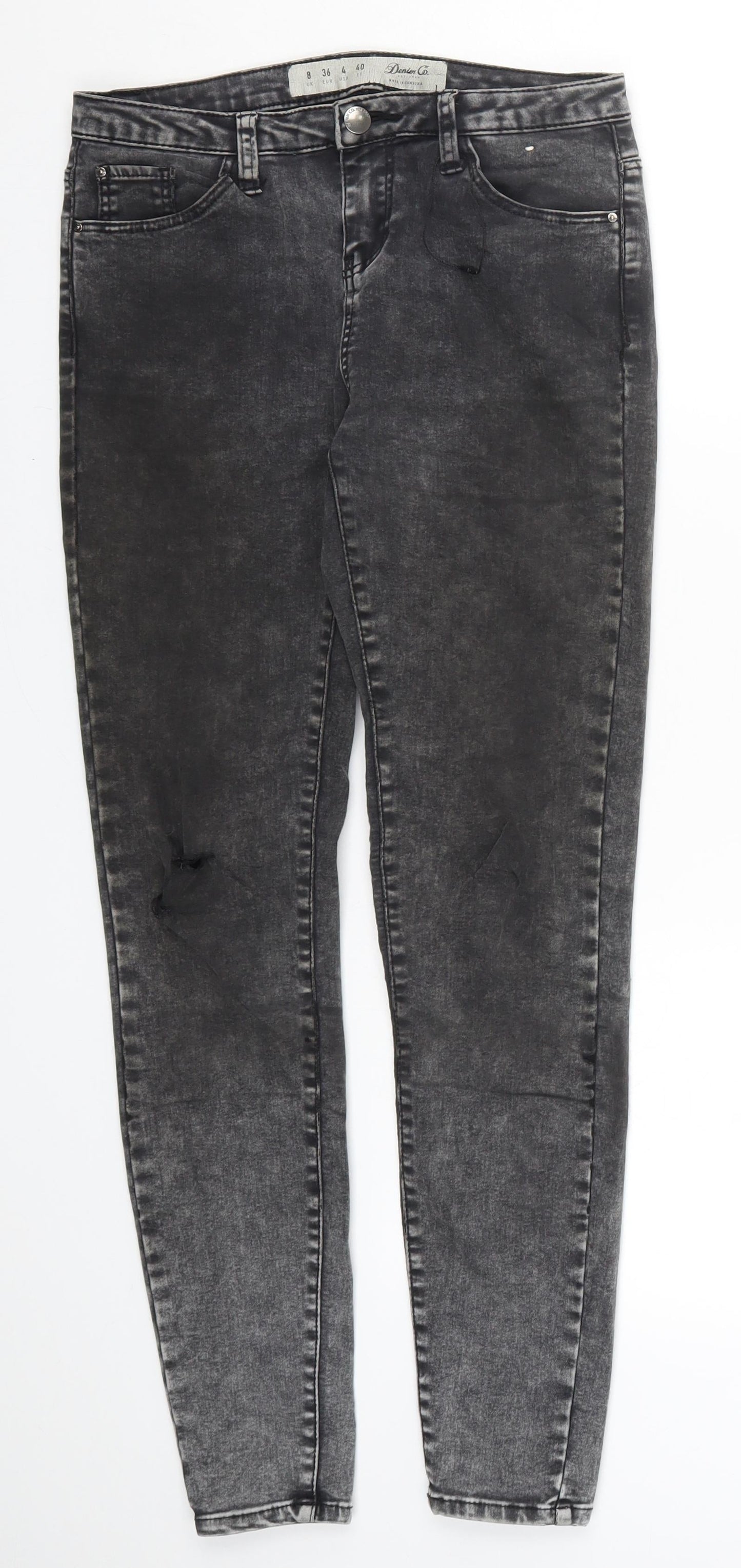 Denim Co Womens Grey  Denim Skinny Jeans Size 8 L27 in