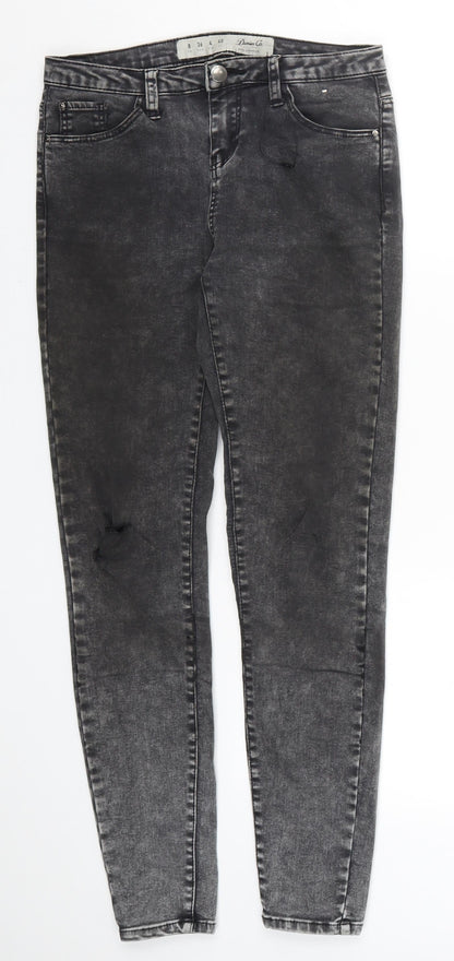 Denim Co Womens Grey  Denim Skinny Jeans Size 8 L27 in