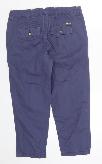 Womens UK Size 6 Esprit Regular Fit Cropped Blue Trousers
