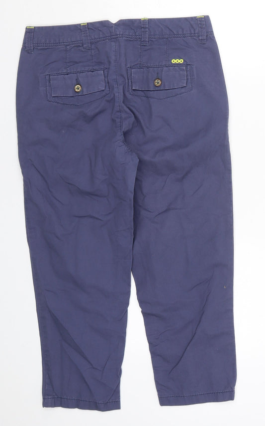 Womens UK Size 6 Esprit Regular Fit Cropped Blue Trousers