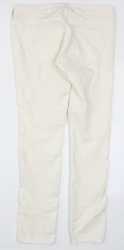 Womens UK Size 33 in H&M Regular Fit Skinny White Jeans