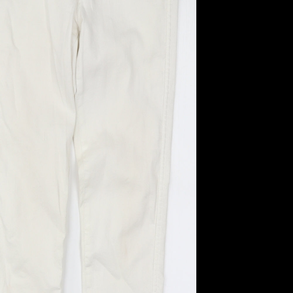 Womens UK Size 33 in H&M Regular Fit Skinny White Jeans