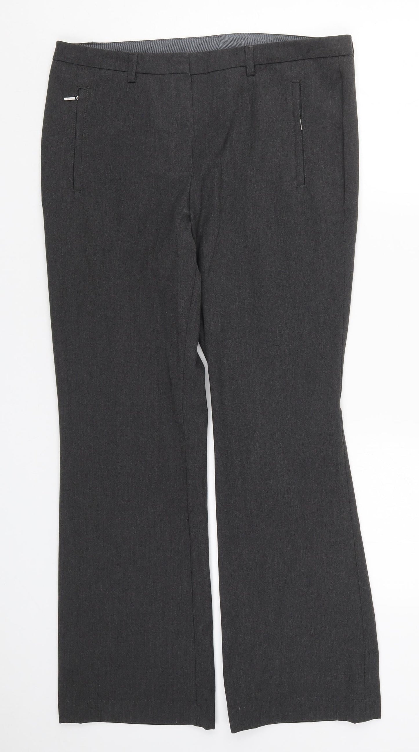 Womens UK Size 32 in Marks and Spencer Regular Fit  Grey Trousers