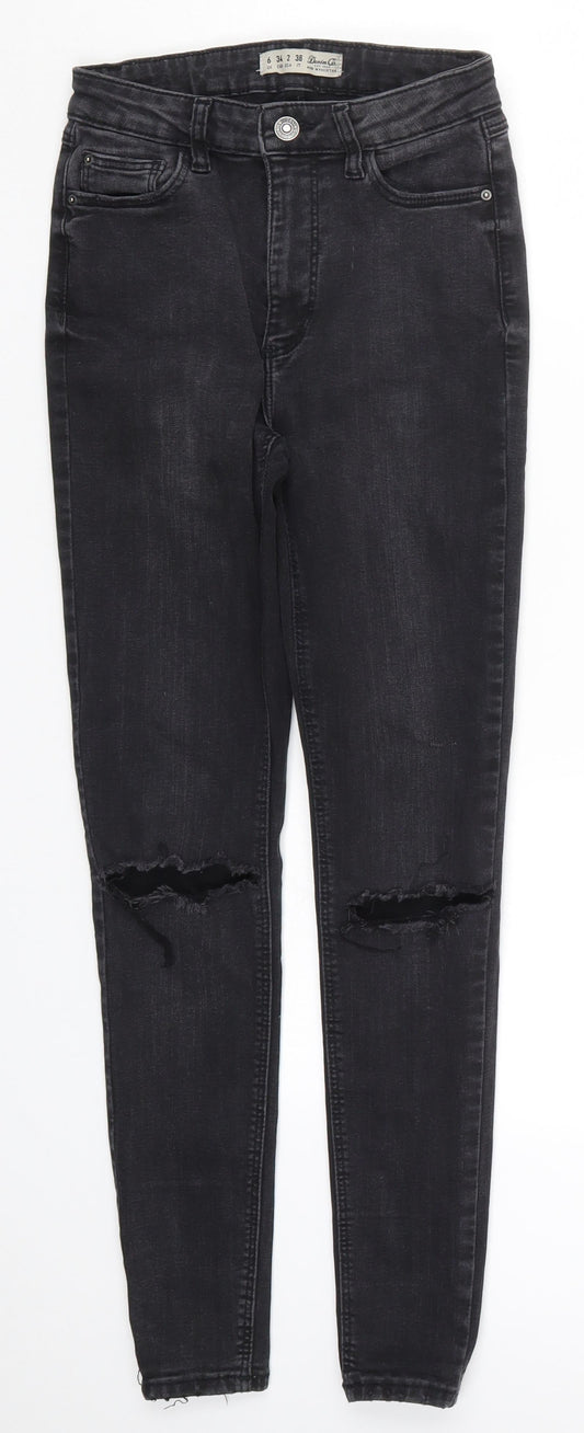 Denim Co Womens Grey  Denim Skinny Jeans Size 6 L27 in