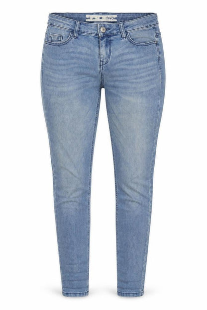 Front view of Denim Co women’s blue denim skinny jeans, size UK 8, 31-inch leg