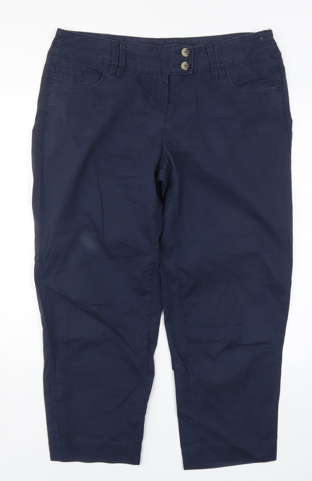 Womens UK Size 37 in NEXT Regular Fit  Blue Trousers