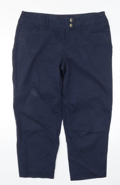 Womens UK Size 37 in NEXT Regular Fit  Blue Trousers