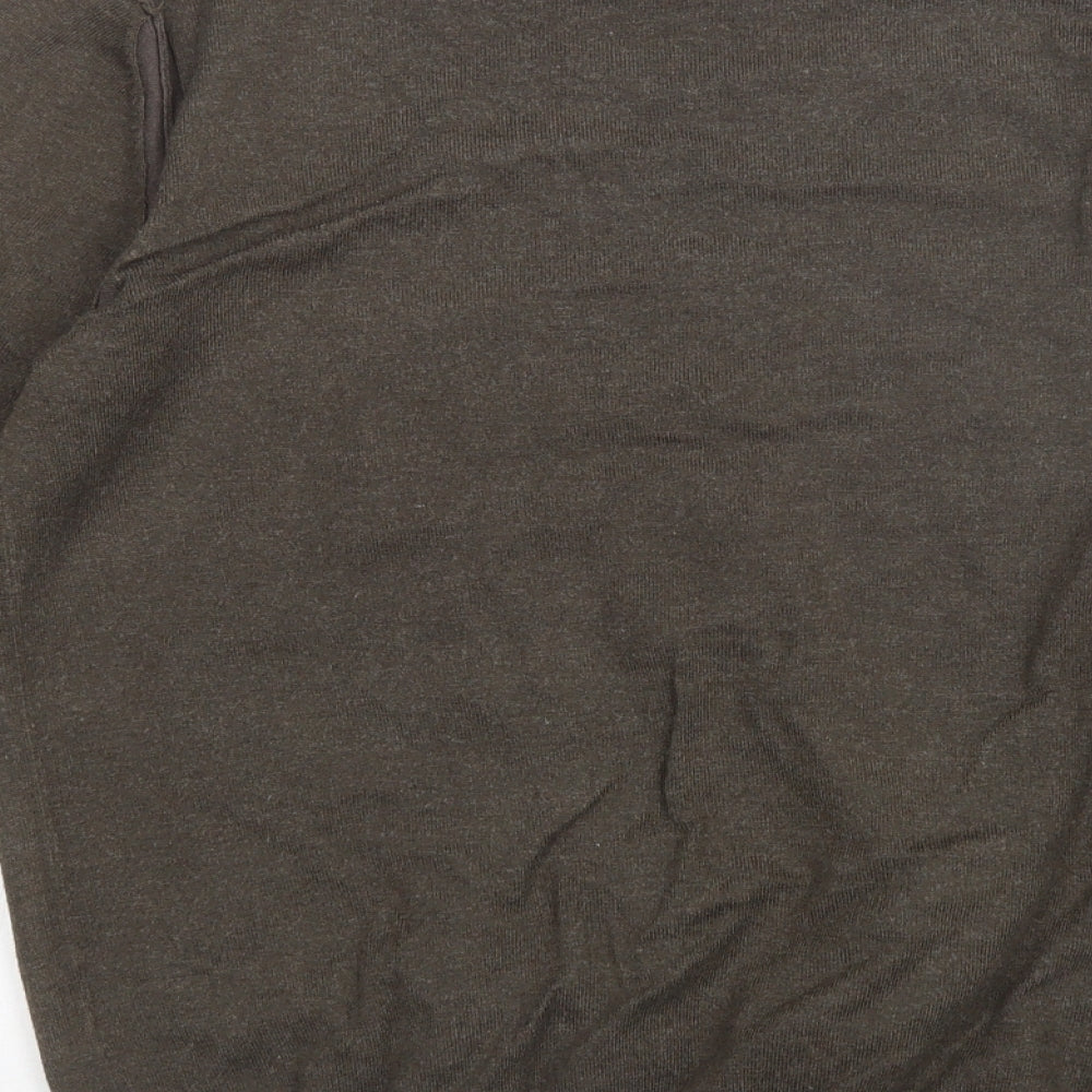 Brand and care label for Liu Jo men’s brown knit jumper, size L