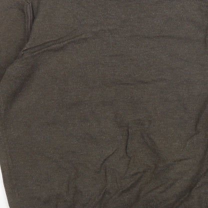Brand and care label for Liu Jo men’s brown knit jumper, size L