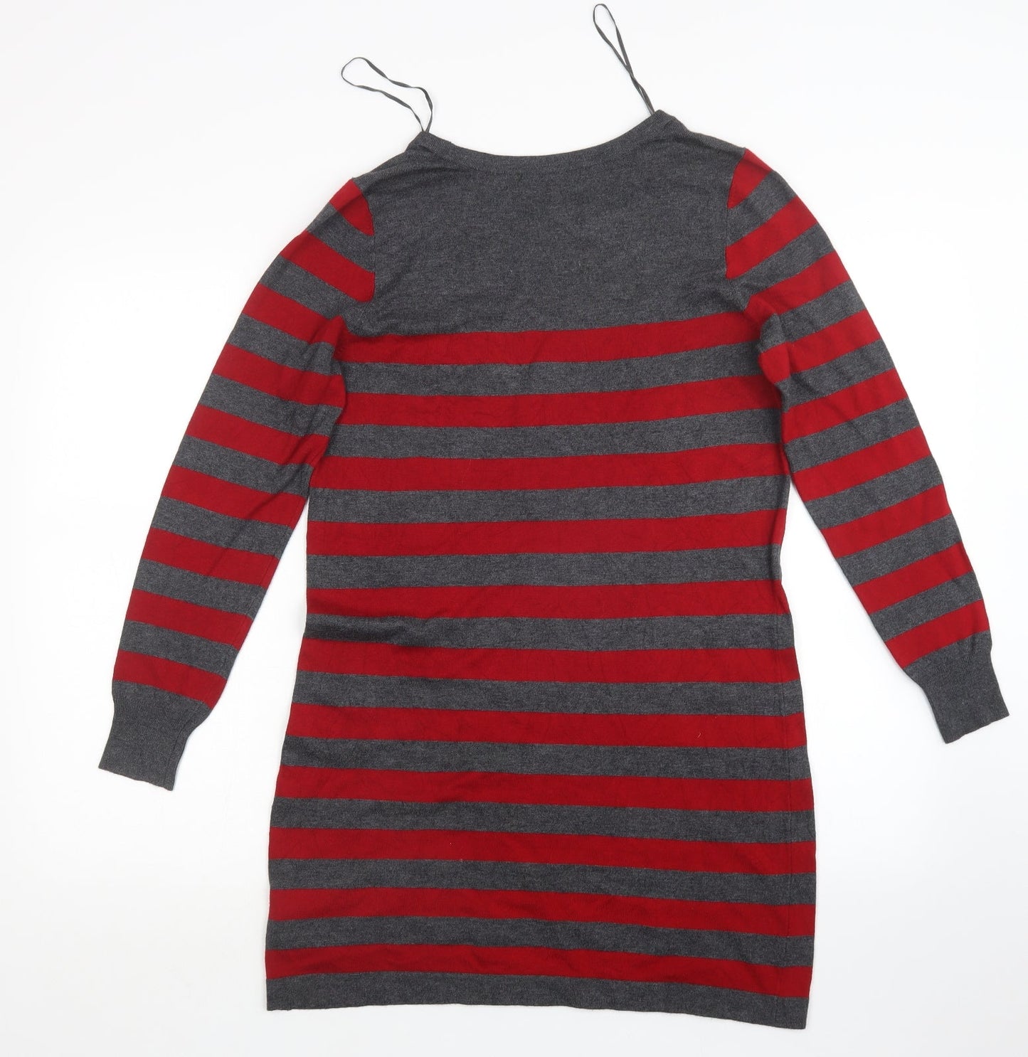 Marks and Spencer Womens Grey Striped  Pullover Jumper Size 12