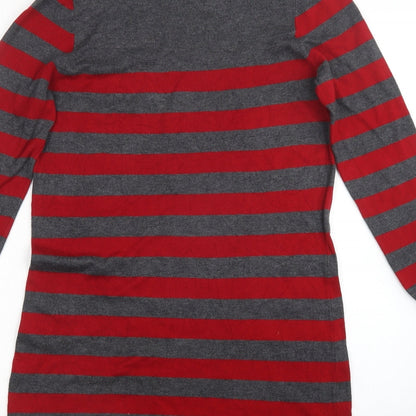 Marks and Spencer Womens Grey Striped  Pullover Jumper Size 12