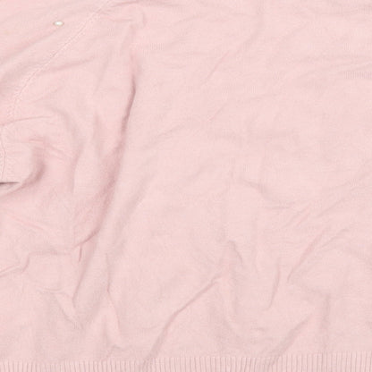 Sweet Girl Womens Pink  Knit Pullover Jumper Size L