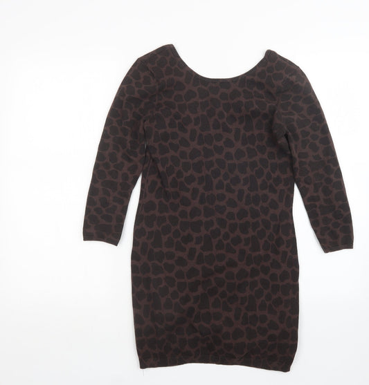 Womens UK Size 10 Red Herring Brown Pullover Jumper