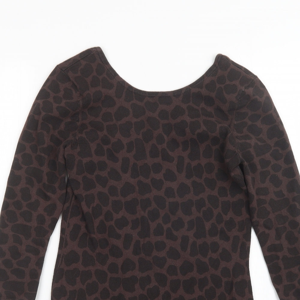 Womens UK Size 10 Red Herring Brown Pullover Jumper
