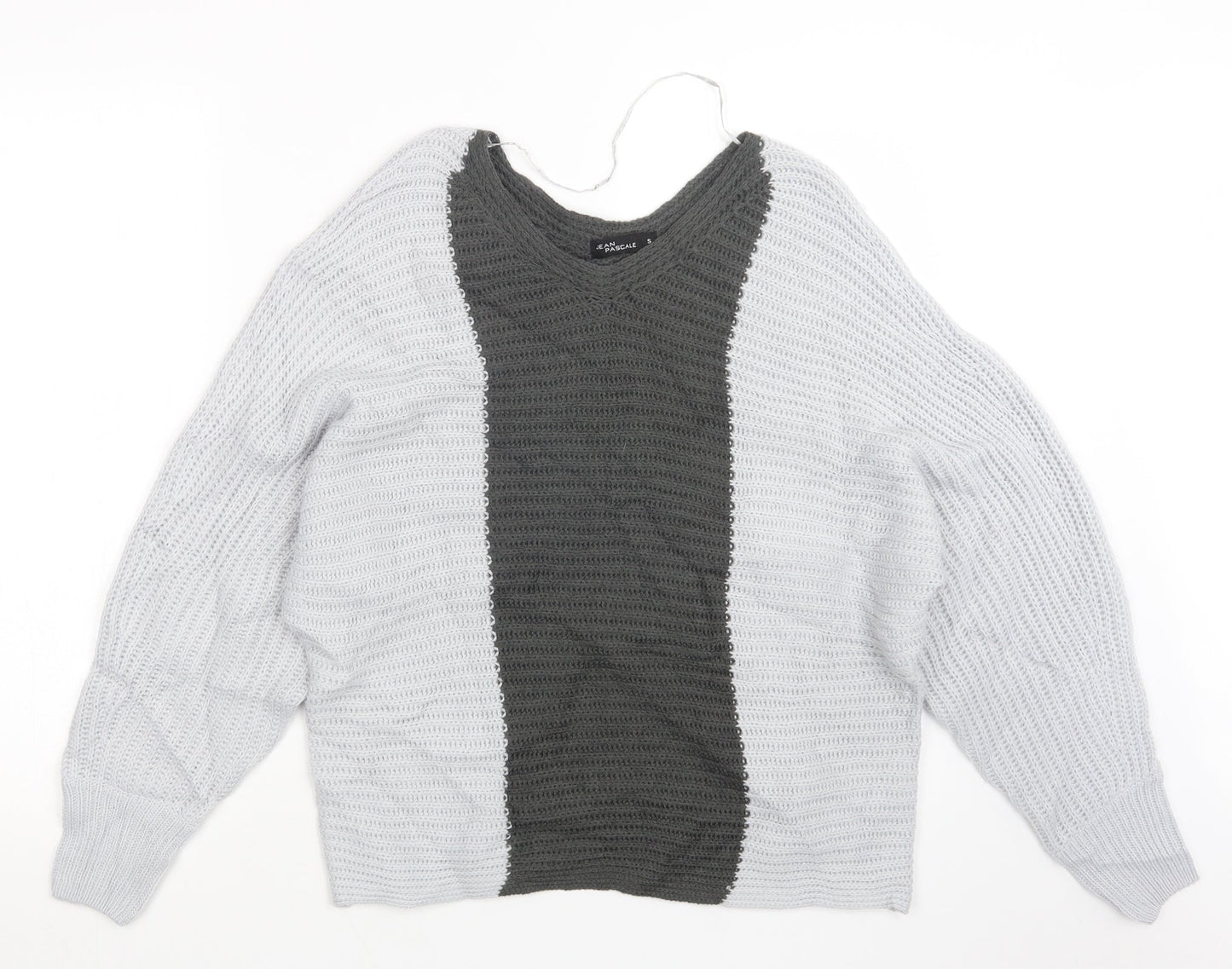 Jean Pascale Womens Grey  Knit Pullover Jumper Size S