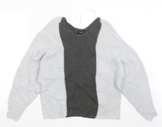 Jean Pascale Womens Grey  Knit Pullover Jumper Size S