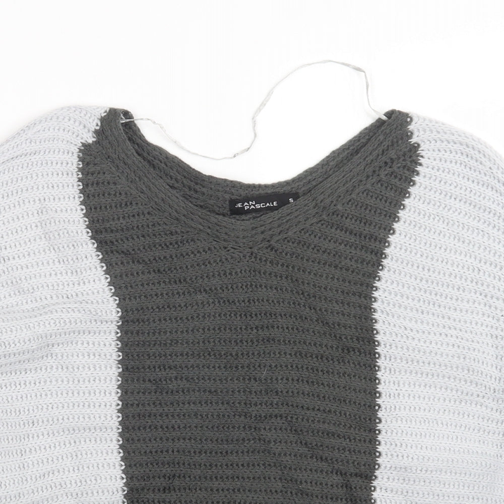 Jean Pascale Womens Grey  Knit Pullover Jumper Size S