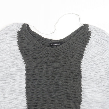 Jean Pascale Womens Grey  Knit Pullover Jumper Size S