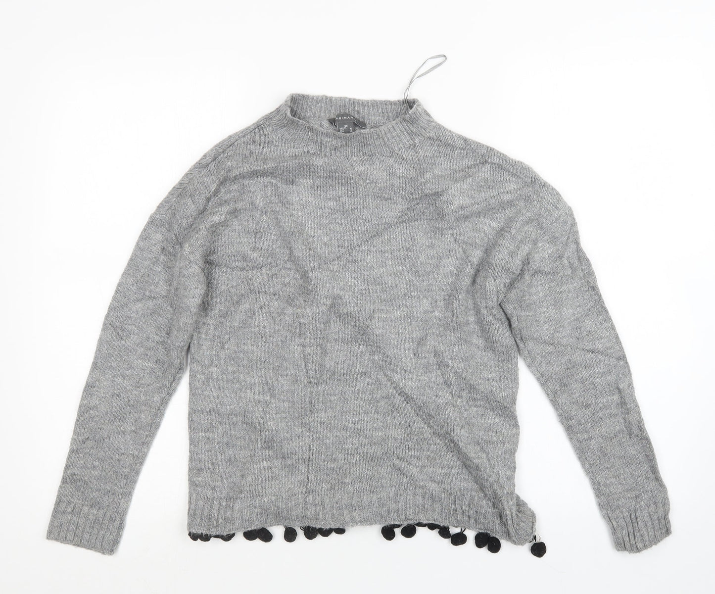 Primark Womens Grey  Knit Pullover Jumper Size 4