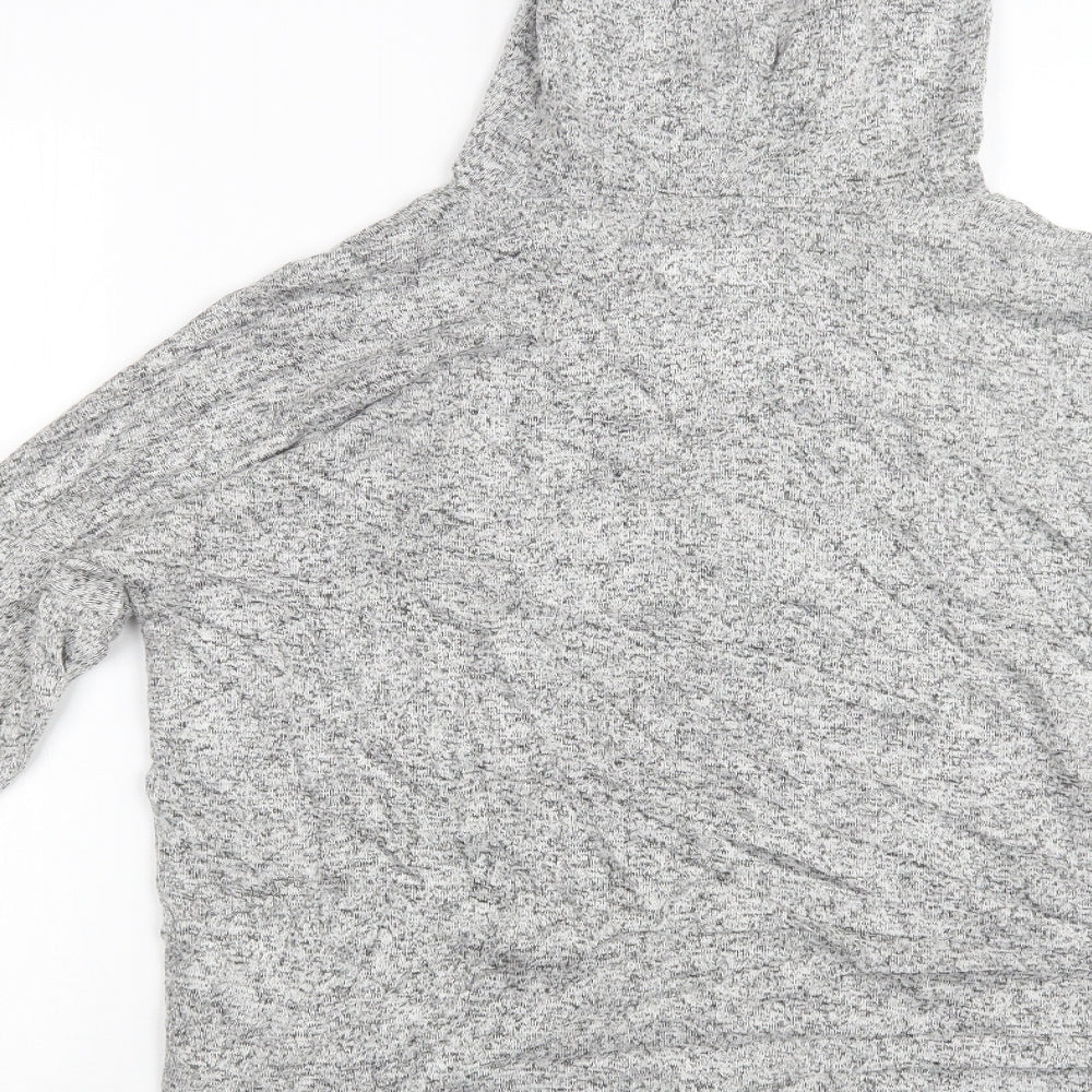 Brand and care label for Next women’s grey geometric top one piece, size UK 10