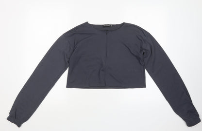 PRETTYLITTLETHING Womens Grey   Pullover Sweatshirt Size 8